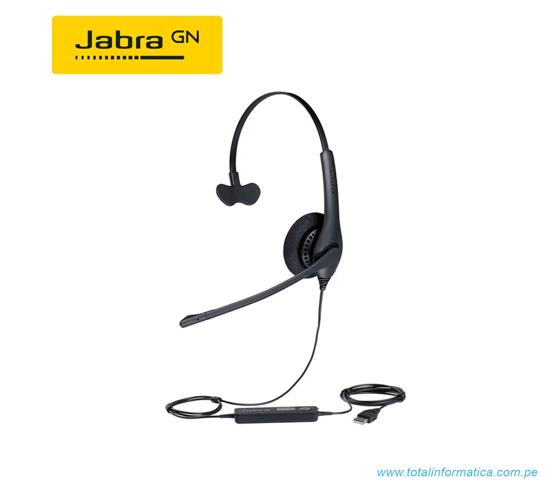 AUDIFONO CON MICROFONO JABRA BIZ 1500 MONO, USB, NEGRO(1553-0159) - imagen 1