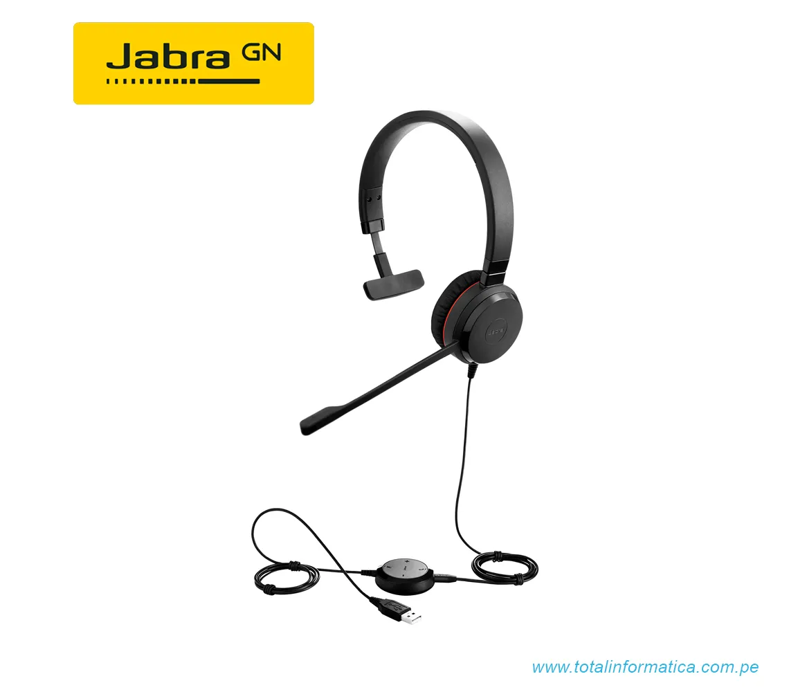 AUDIFONO CON MICROFONO JABRA EVOLVE 30 II MONO, USB/3.5MM(5393-823-309) - imagen 1
