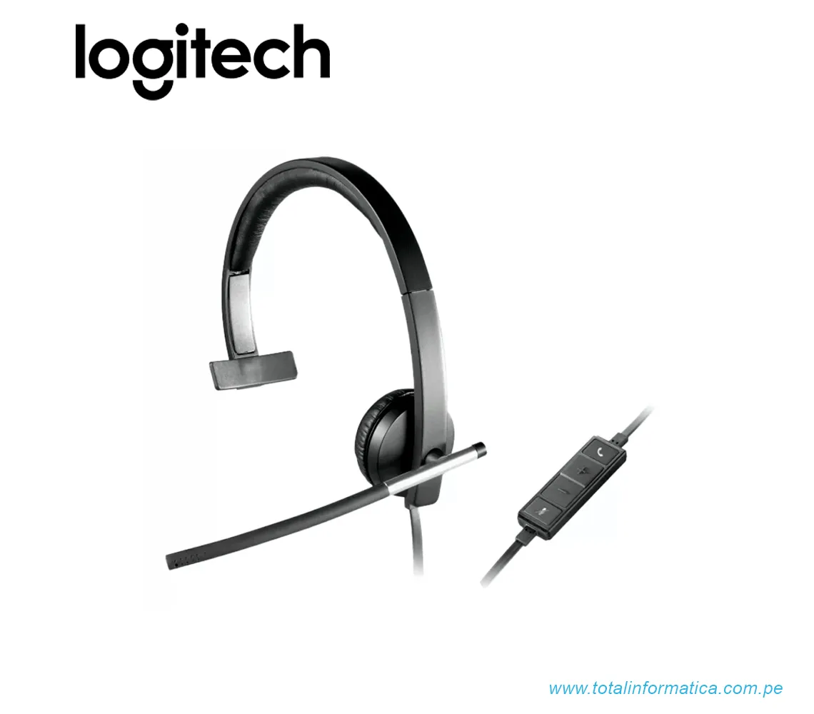 AUDIFONO CON MICROFONO LOGITECH B2B H650E MONO, USB, NEGRO(981-000513) - imagen 3