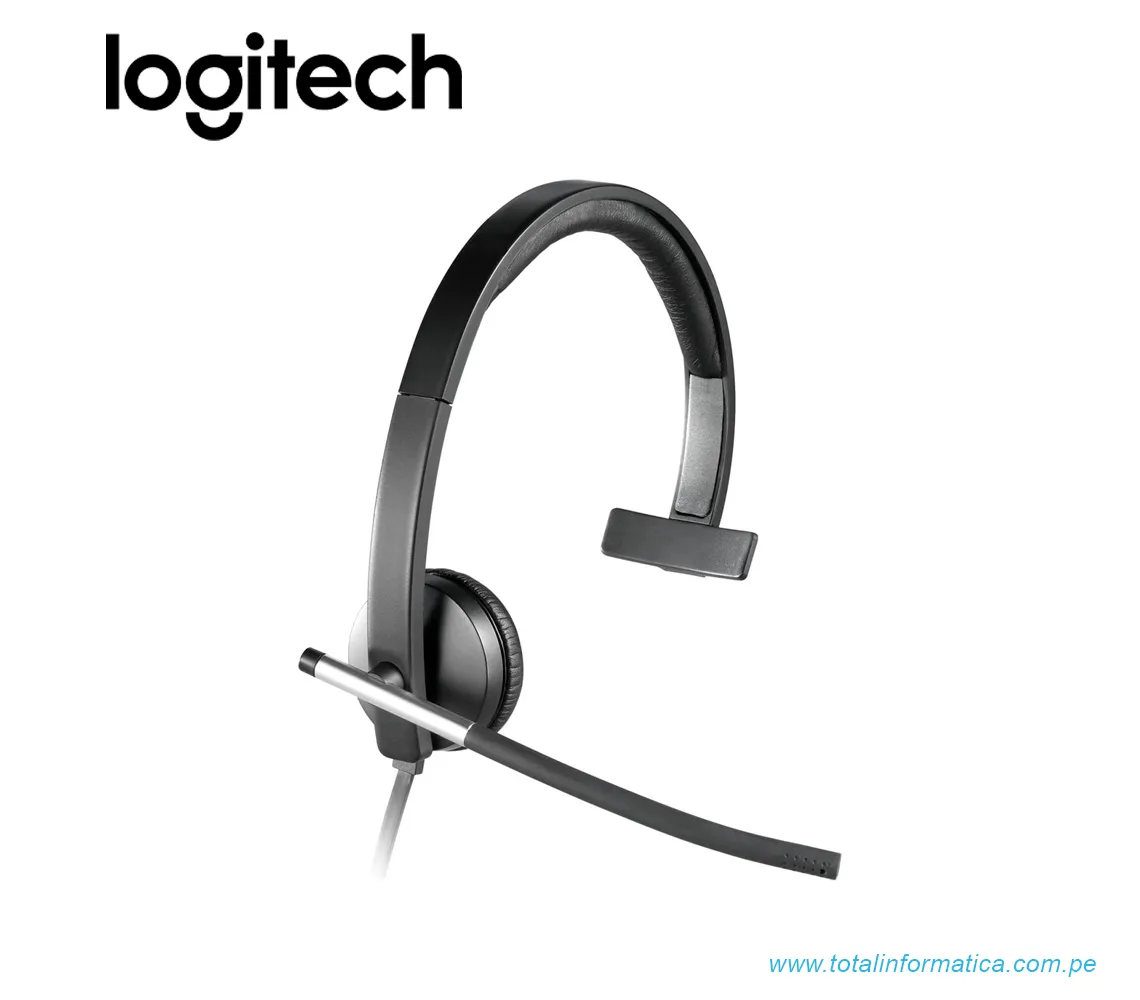 AUDIFONO CON MICROFONO LOGITECH B2B H650E MONO, USB, NEGRO(981-000513) - imagen 1