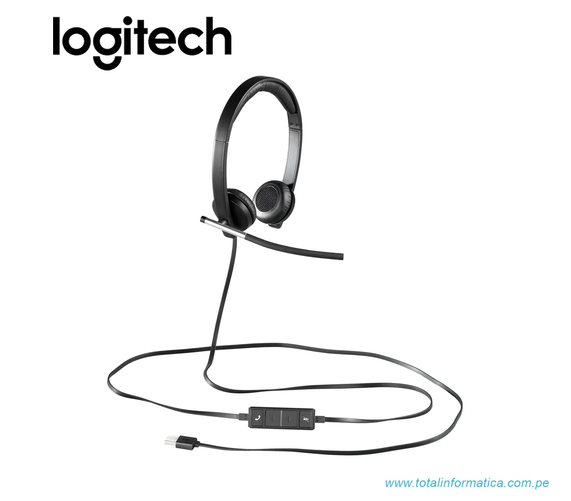 AUDIFONO CON MICROFONO LOGITECH B2B H650E STEREO, USB, NEGRO(981-000518) - imagen 2