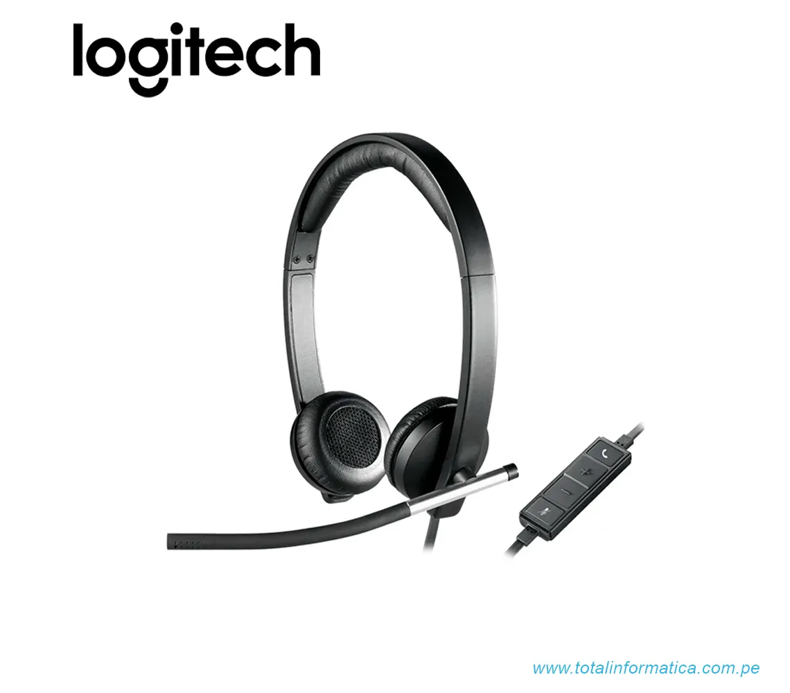 AUDIFONO CON MICROFONO LOGITECH B2B H650E STEREO, USB, NEGRO(981-000518) - imagen 1
