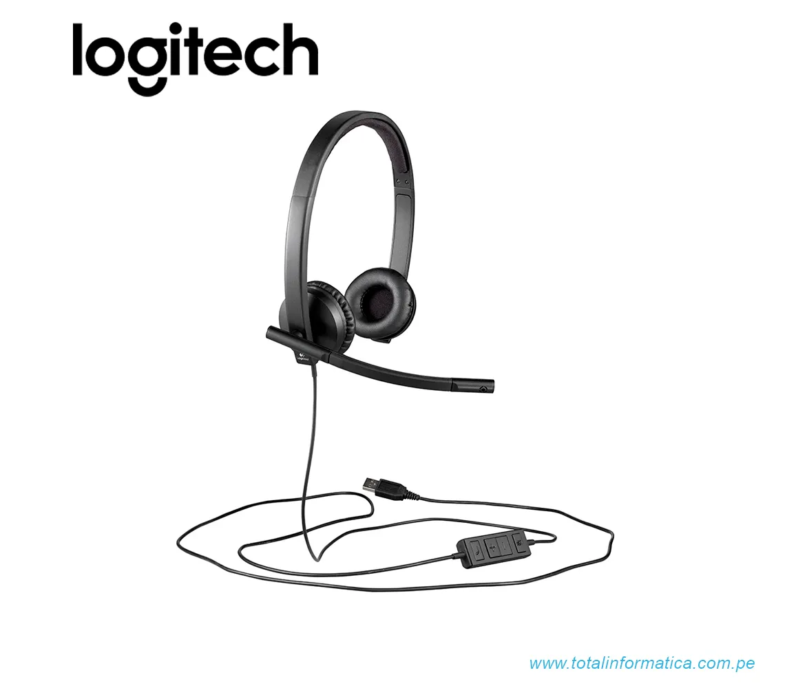 AUDIFONO CON MICROFONO LOGITECH B2B H570E, USB STEREO, NEGRO(981-000574) - imagen 2