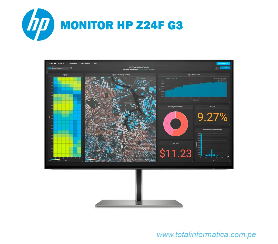 MONITOR HP LCD Z24F G3 23.8" FULL HD, IPS, HDMI, DP - imagen 1