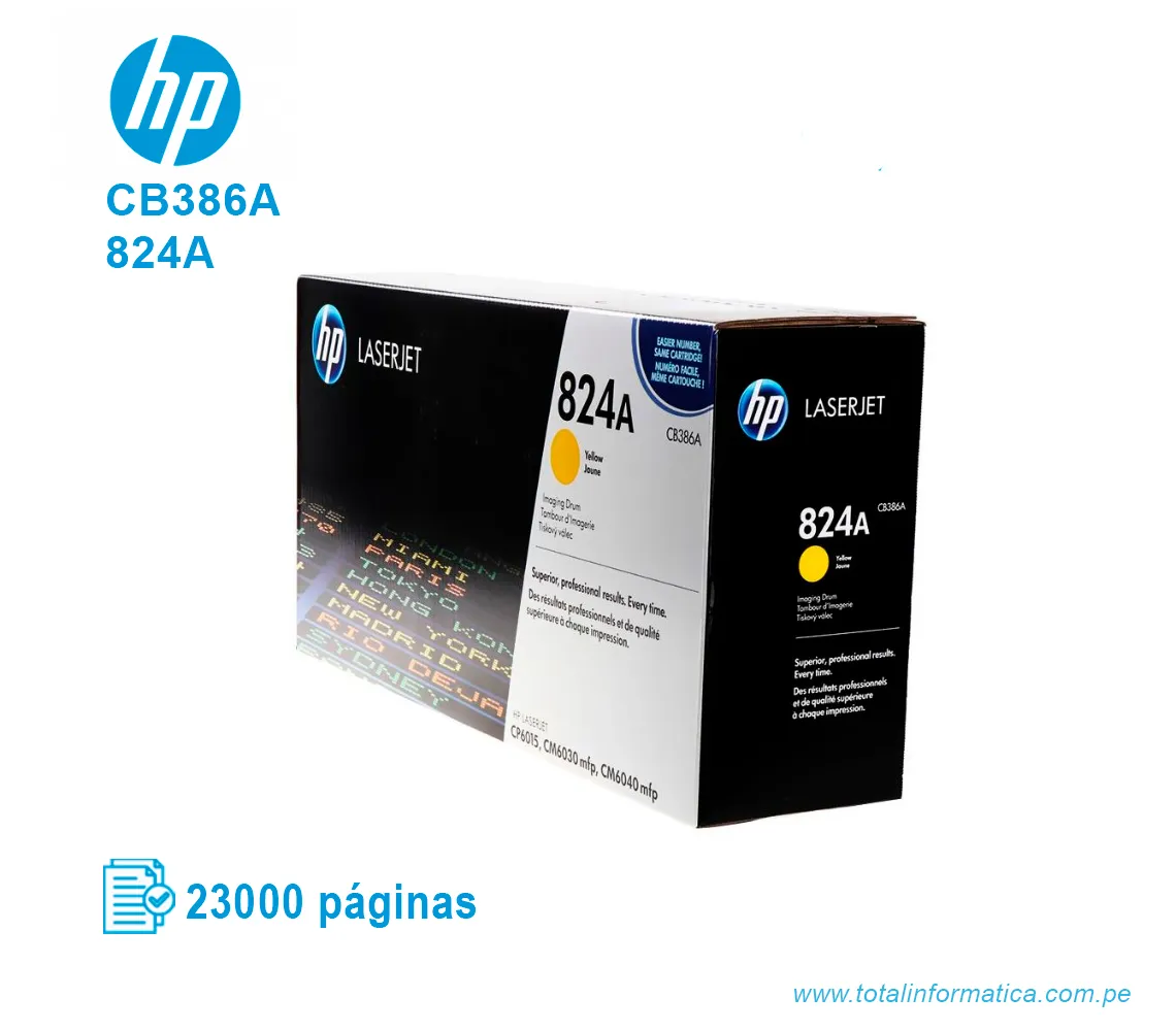 TAMBOR HP 824A ( CB386A ) LASERJET 6015, CM6040 YELLOW - imagen 1