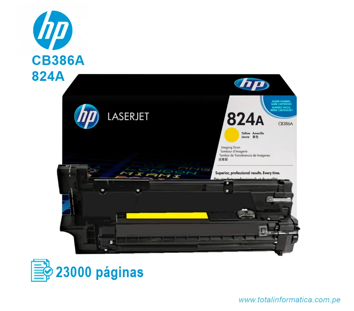 TAMBOR HP 824A ( CB386A ) LASERJET 6015, CM6040 YELLOW - imagen 2