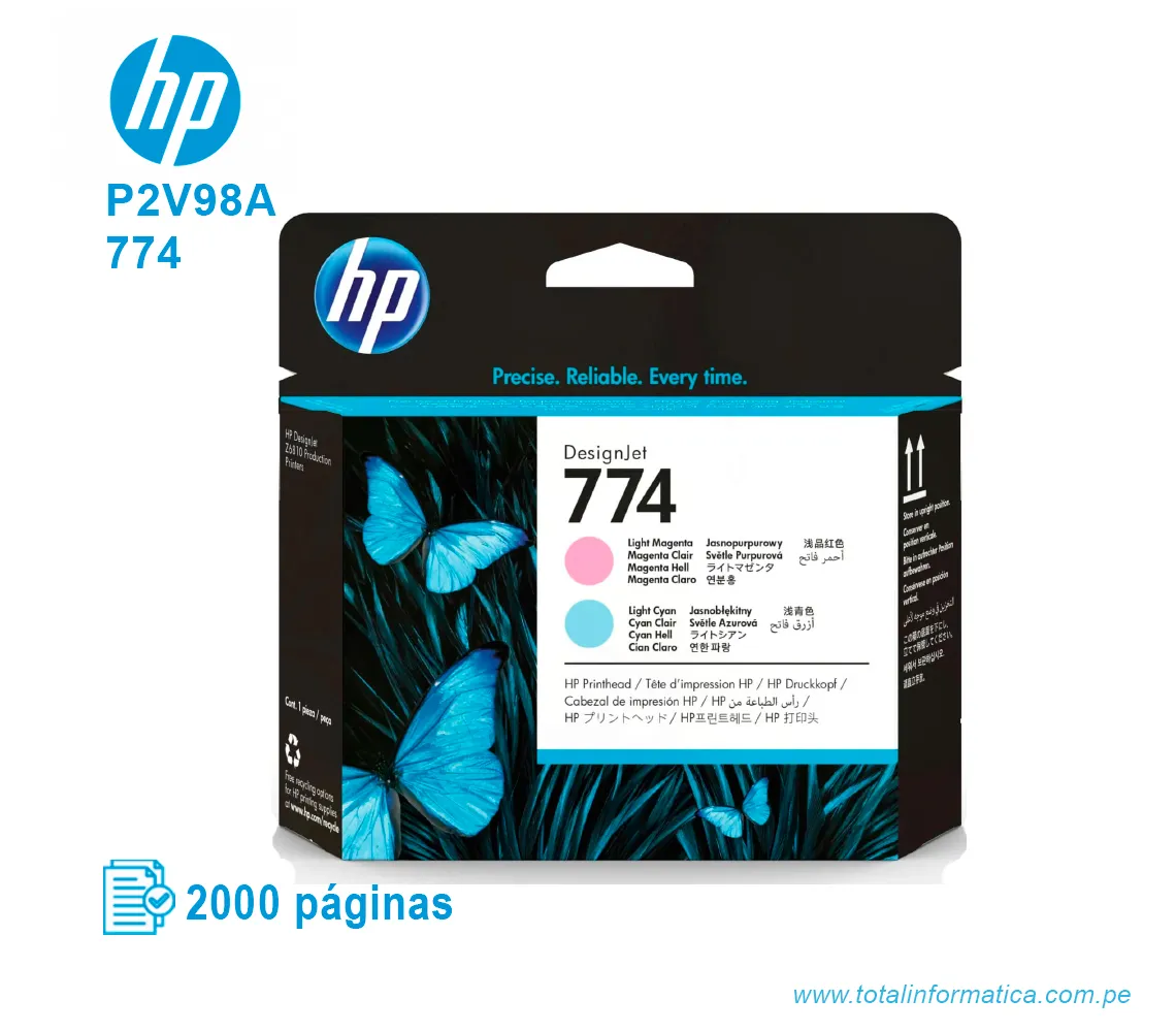 CABEZAL HP 774 ( P2V98A ) Z6810, MAGENTA Y CYAN - imagen 1
