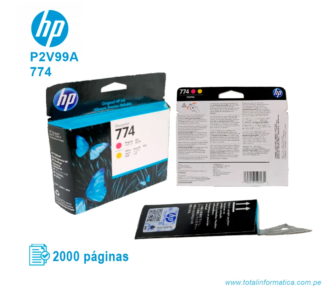 CABEZAL HP 774 ( P2V99A ) Z6810, MAGENTA Y YELLOW - imagen 2