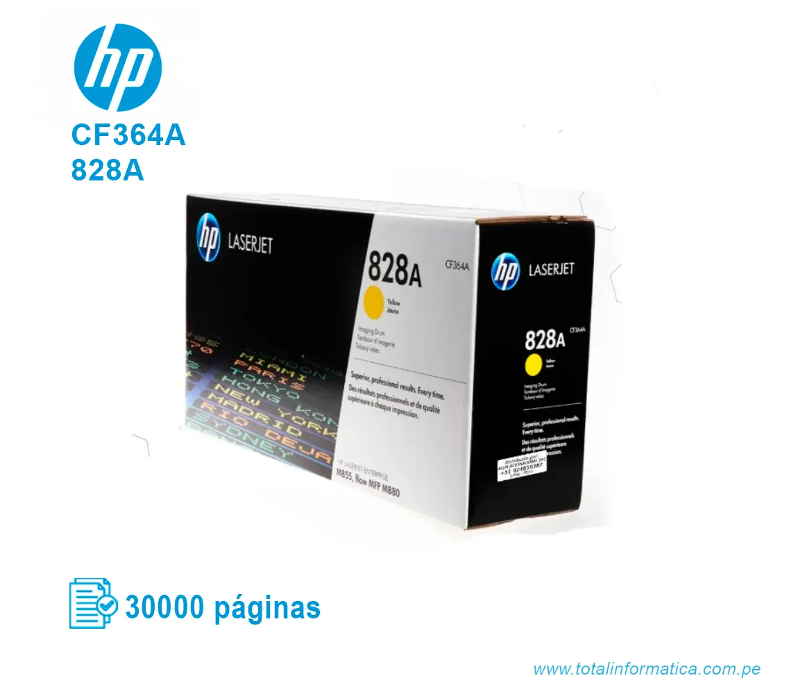 DRUM HP 828A ( CF364A ) M855, M880 YELLOW - imagen 2