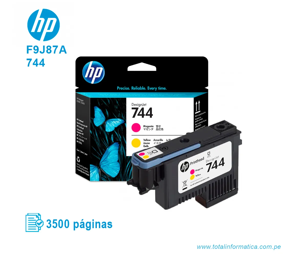 CABEZAL HP 744 ( F9J87A ) DESIGNJET Z2600, Z5600 MAGENTA Y YELLOW - imagen 2