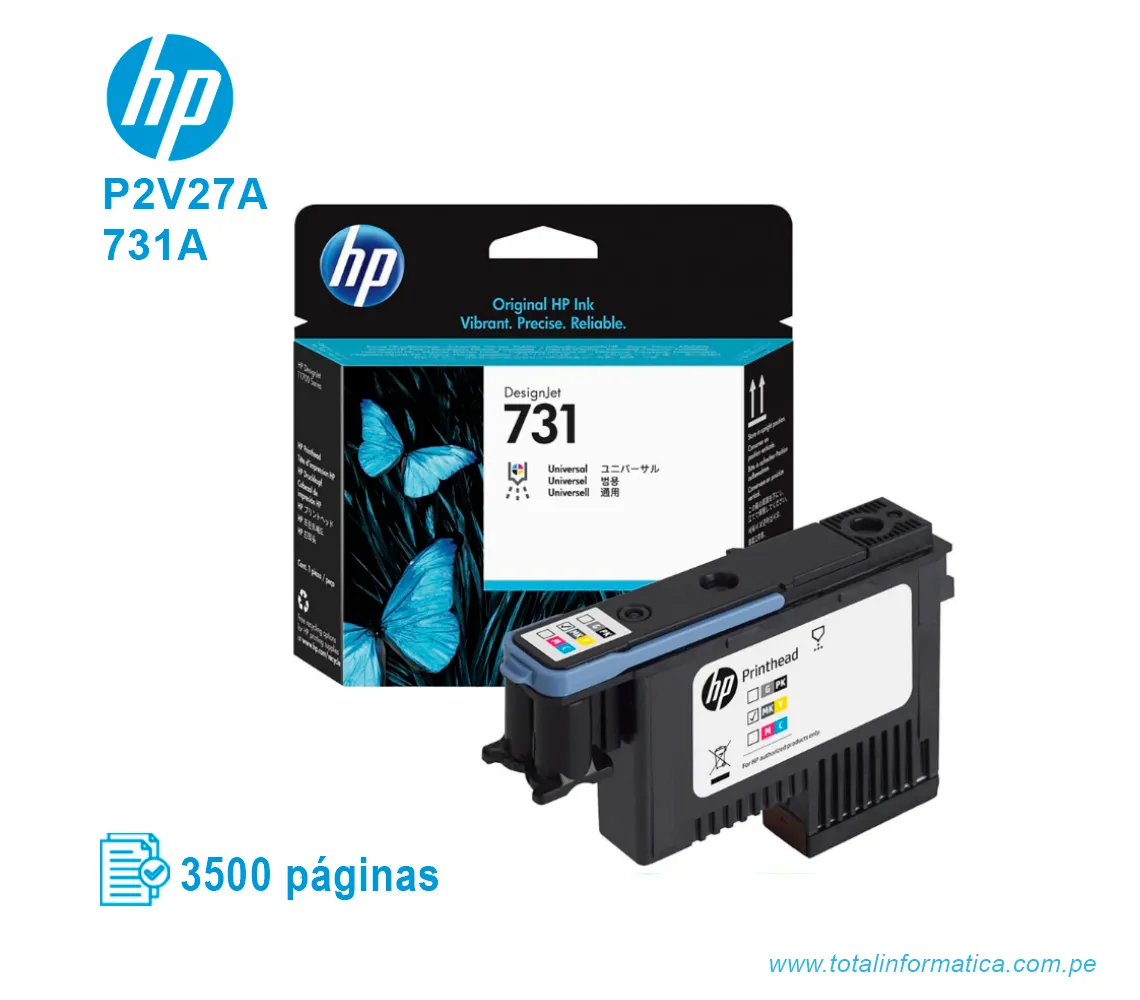 CABEZAL HP 731A ( P2V27A ) DESIGNJET T1700, T1700DR COLOR - imagen 2