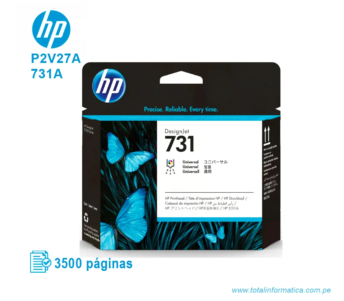 CABEZAL HP 731A ( P2V27A ) DESIGNJET T1700, T1700DR COLOR - imagen 1