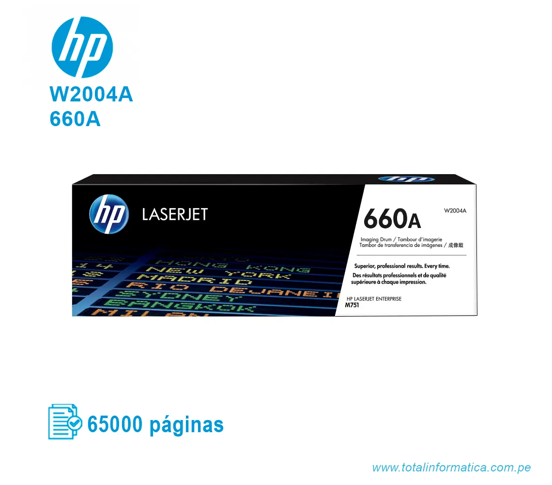 DRUM HP 660A ( W2004A ) LASERJET M751DN, 65,000 PGS - imagen 1