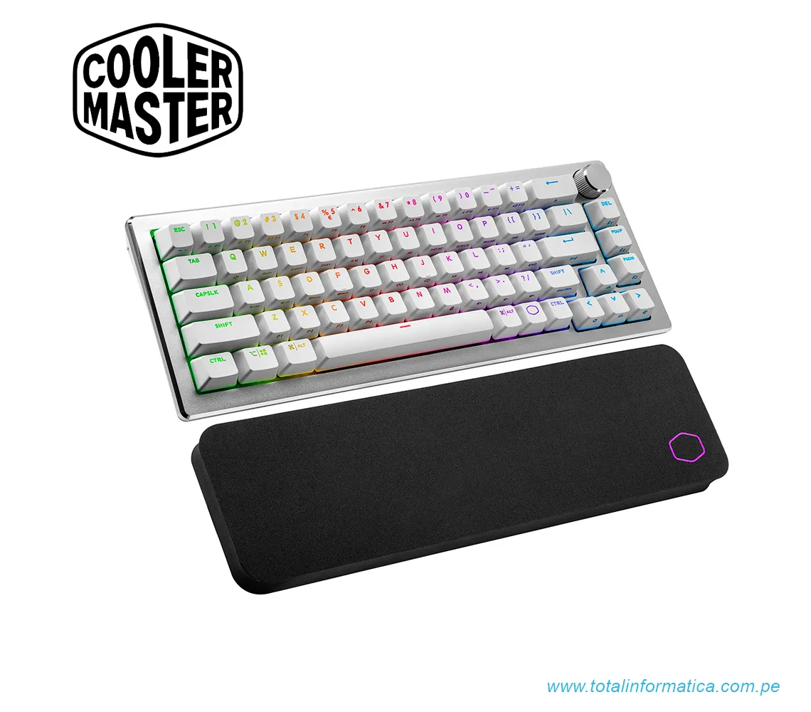 TECLADO COOLER MASTER KEYBOARD CK721/WHITE/TTC RED/US - imagen 2