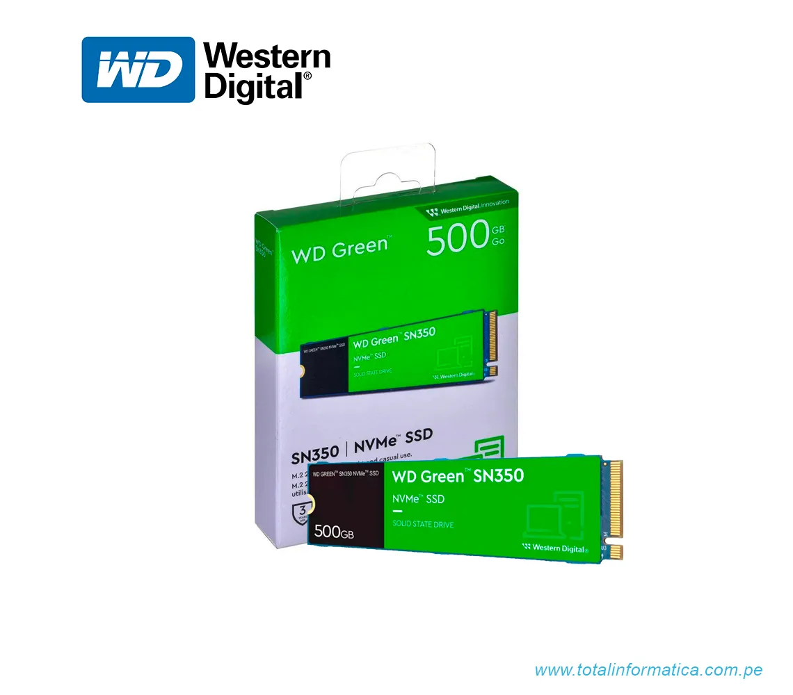 SSD WESTERN DIGITAL 500GB M.2 2280 GREEN SN350 WDS500G2G0C - imagen 2