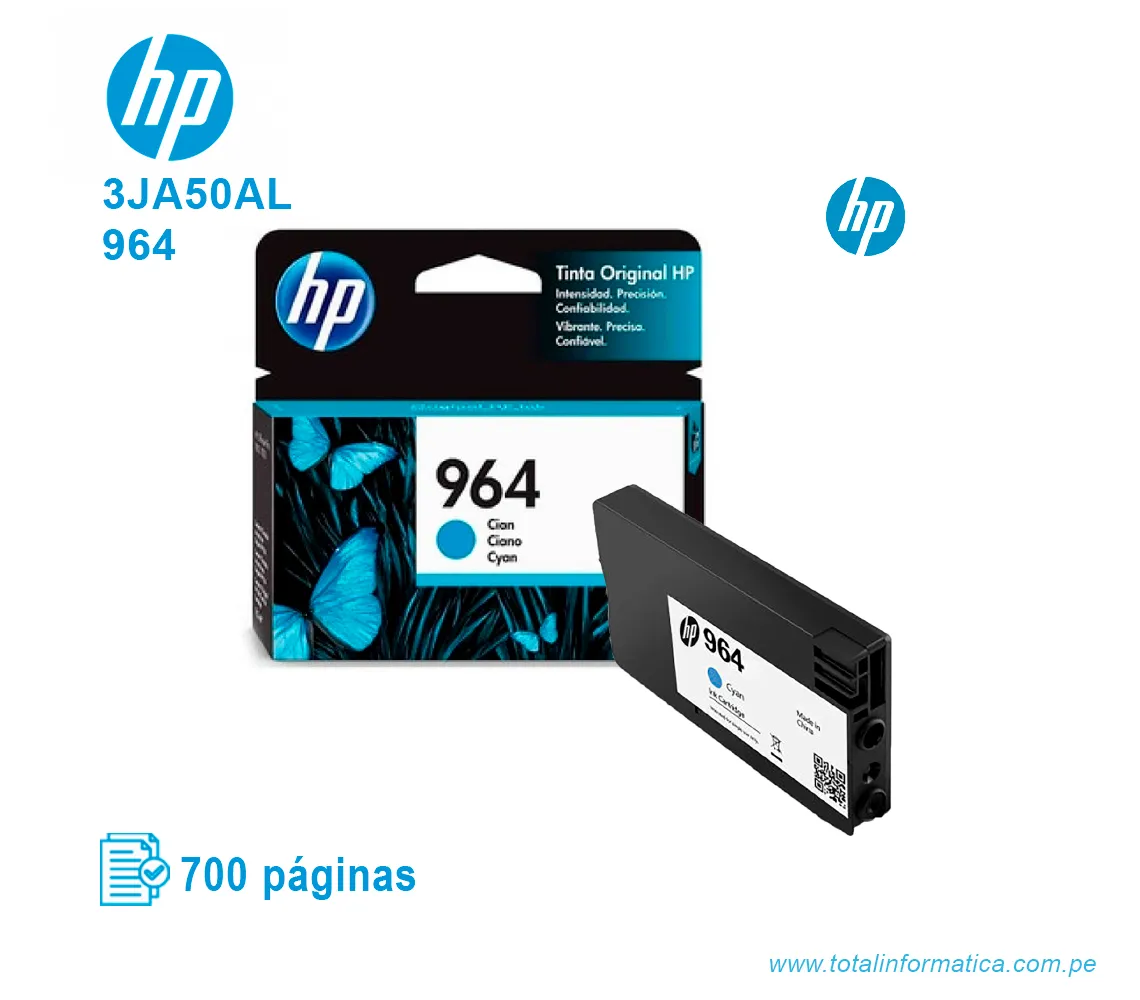 TINTA HP 964 CYAN ( 3JA50AL ) OJP 9010, 700 PGS - imagen 2