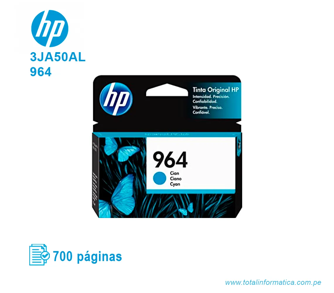 TINTA HP 964 CYAN ( 3JA50AL ) OJP 9010, 700 PGS - imagen 1