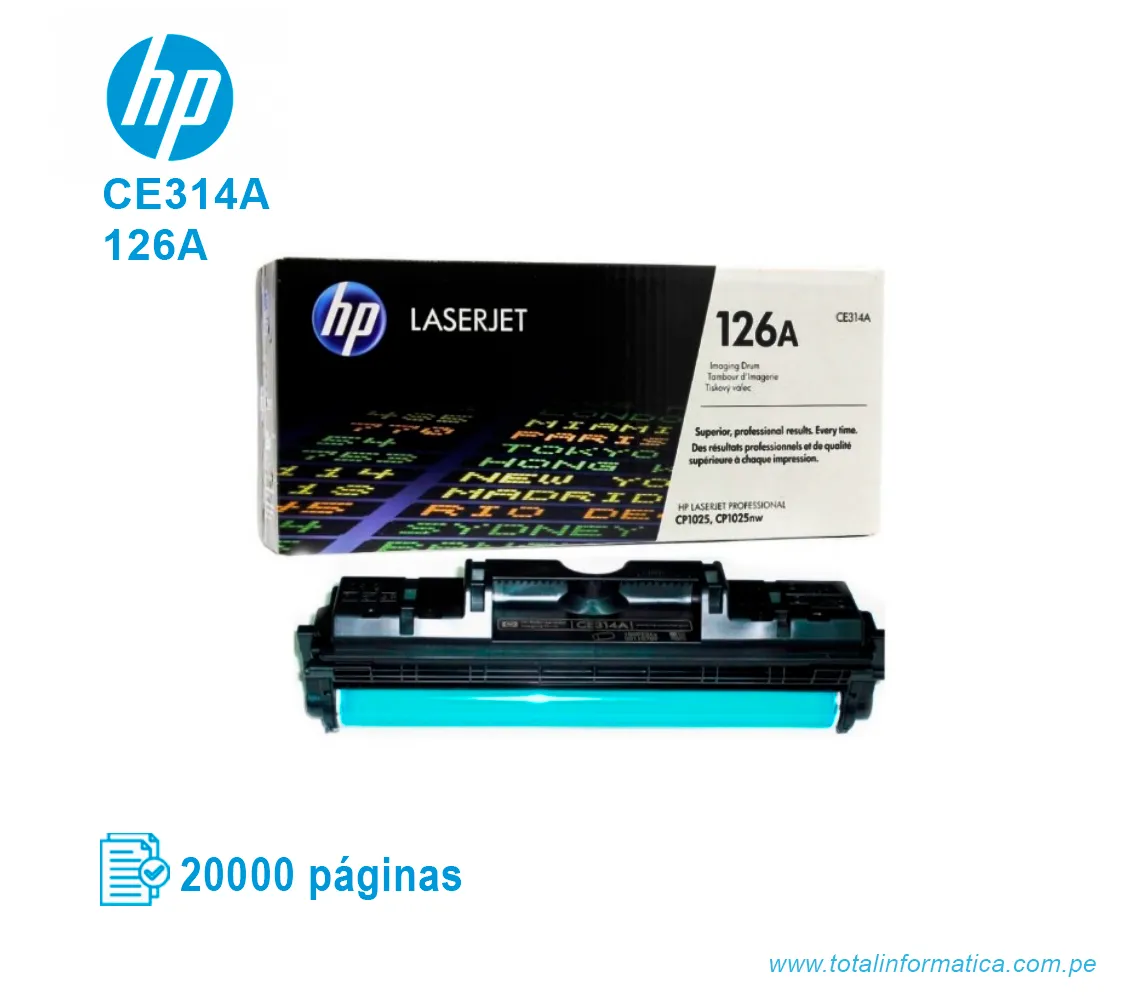 DRUM IMAGING HP 126A ( CE314A ) LASERJET CP1025, M175 NEGRO - imagen 2