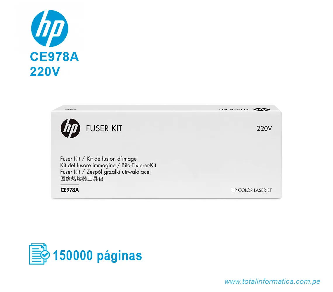 KIT FUSOR HP 220V ( CE978A ) LASERJET CP5520, 150K PÁG - imagen 1