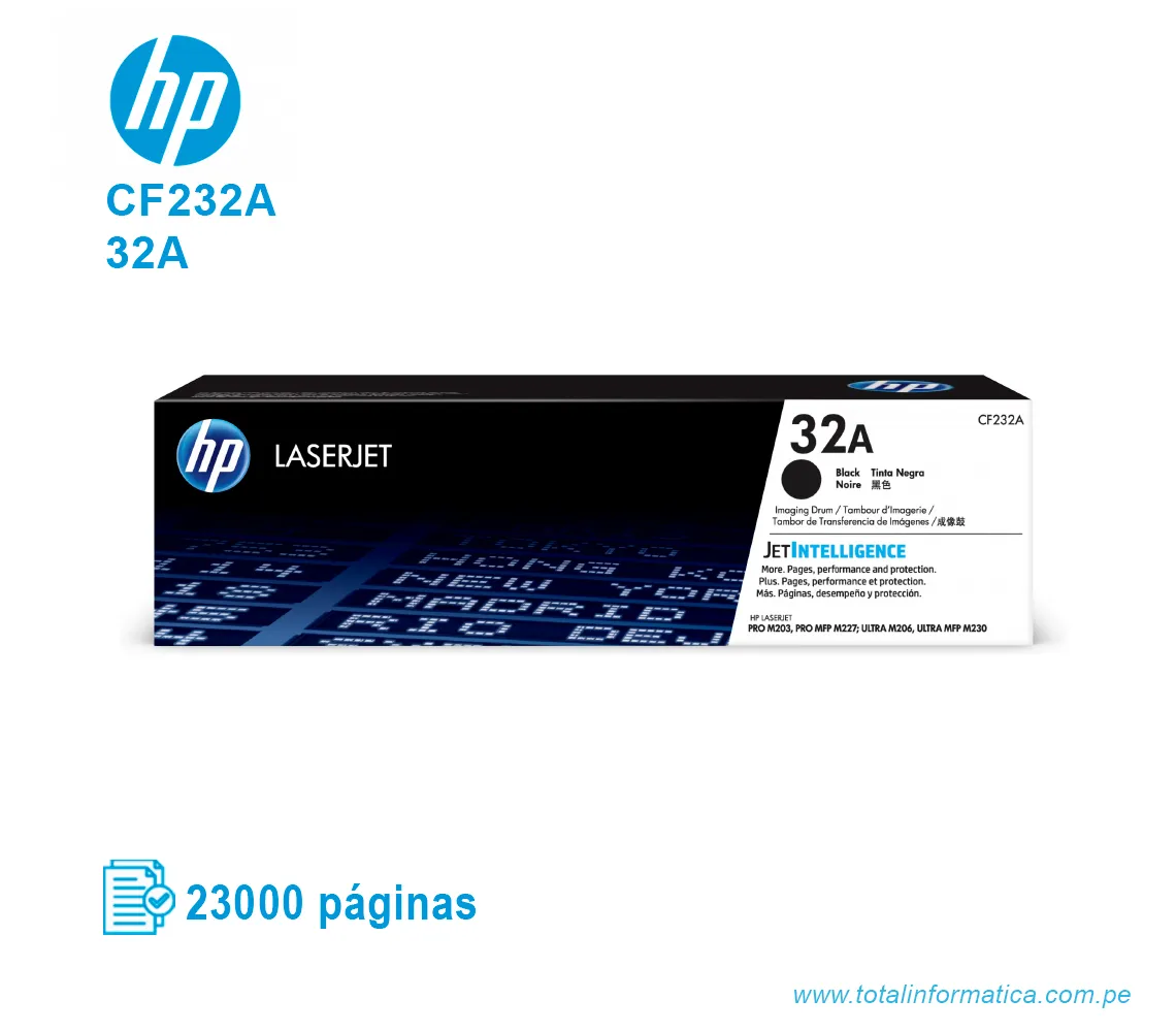 DRUM IMAGING HP 32A ( CF232A ) LASERJET M203DW, M227SDN NEGRO - imagen 1