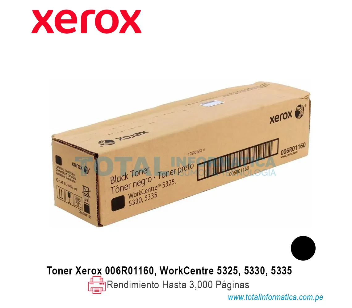 TONER XEROX ( 006R01160 ) WORKCENTRE 5325, 5335, NEGRO, 30K PAG - imagen 1