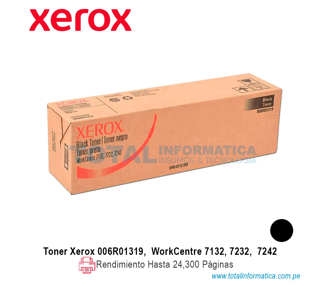TONER XEROX ( 006R01319 ) WORKCENTRE 7132, 7242, BLACK, 24,300 PAG - imagen 1