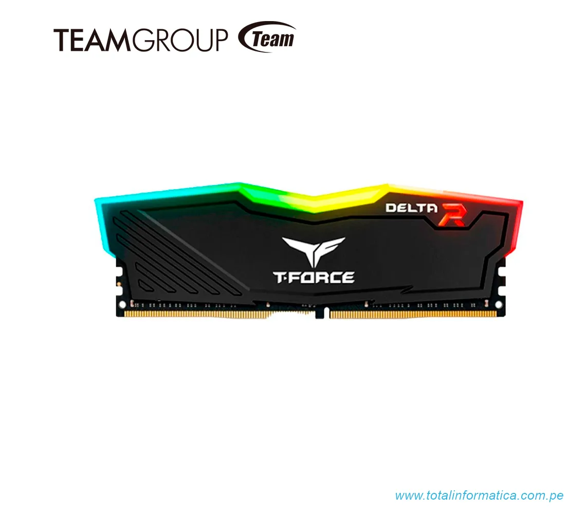 MEMORIA RAM TG T-FORCE DELTA RGB (TF3D416G3200HC16F01) 16GB, DDR4-3200 MHZ, CL16-18-18-38, 1.35V - imagen 1