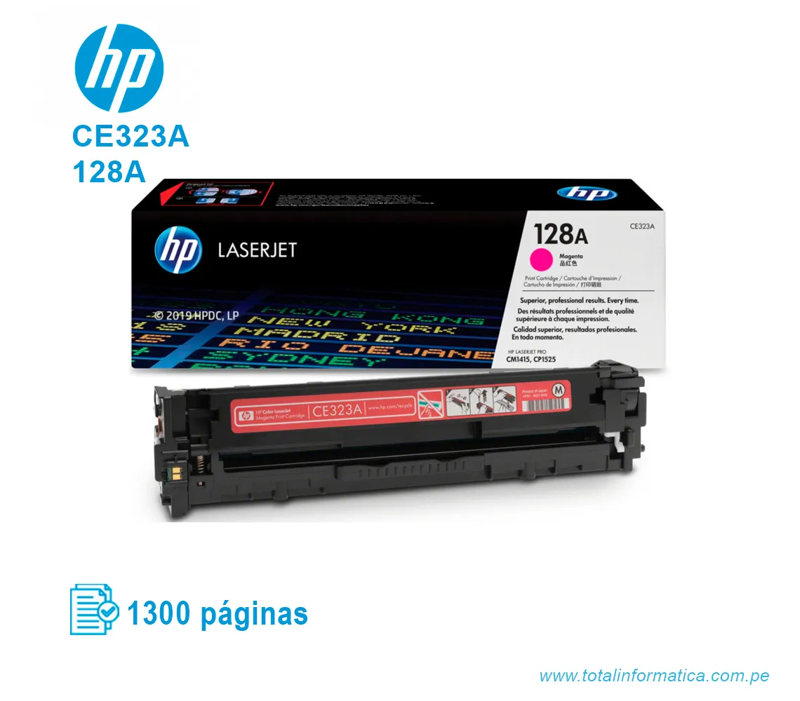 TONER HP 128A MAGENTA ( CE323A ) LASERJET PRO CM1415, 1300 PGS - imagen 2