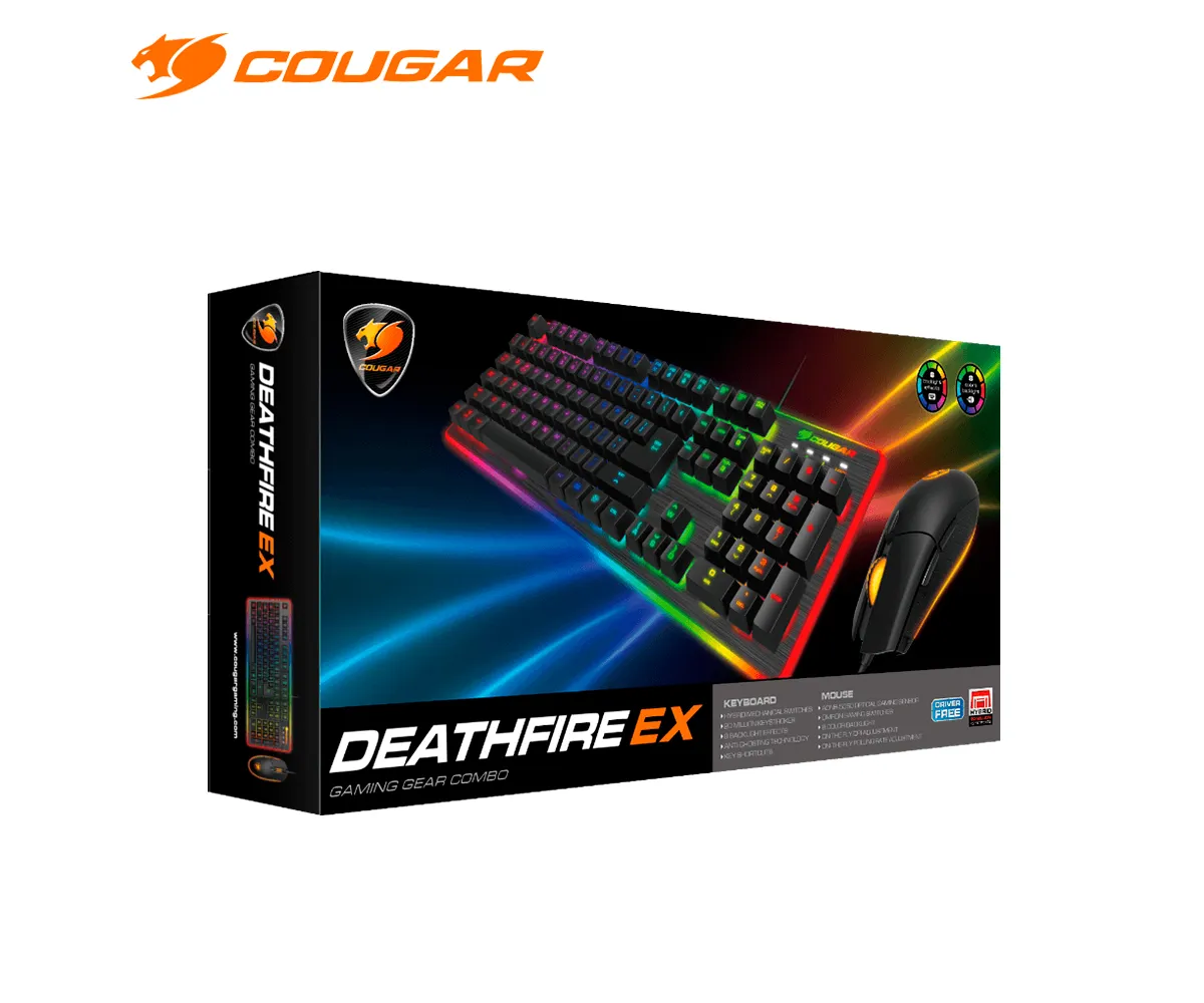 KIT GAMER COUGAR DEATHFIRE EX, TECLADO + MOUSE, RGB, ALÁMBRICO - imagen 3