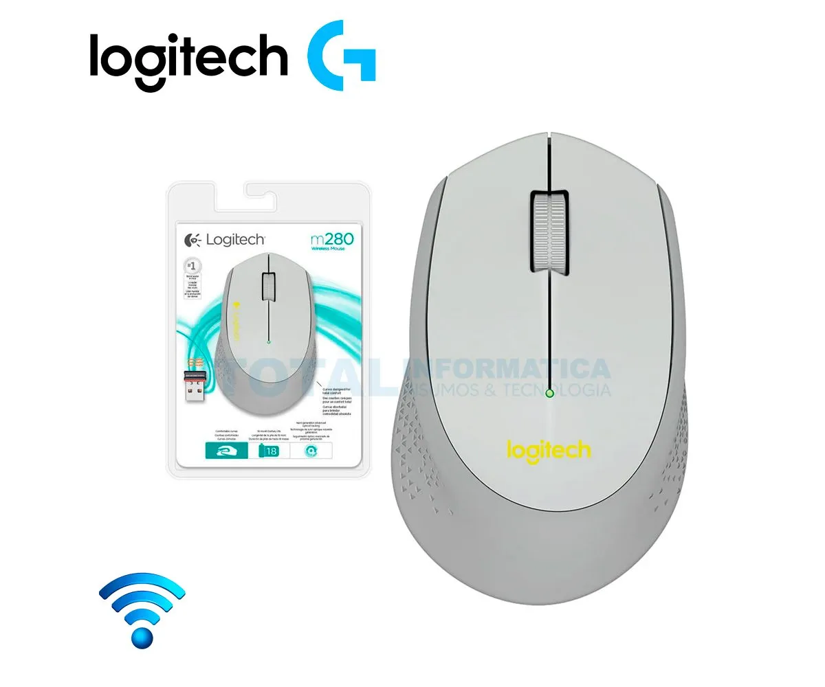 MOUSE LOGITECH M280 ( 910-004285 ) INALÁMBRICO, GRIS - imagen 1