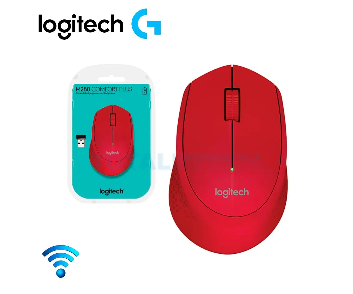 MOUSE LOGITECH M280 ( 910-004286 ) INALÁMBRICO, ROJO - imagen 1