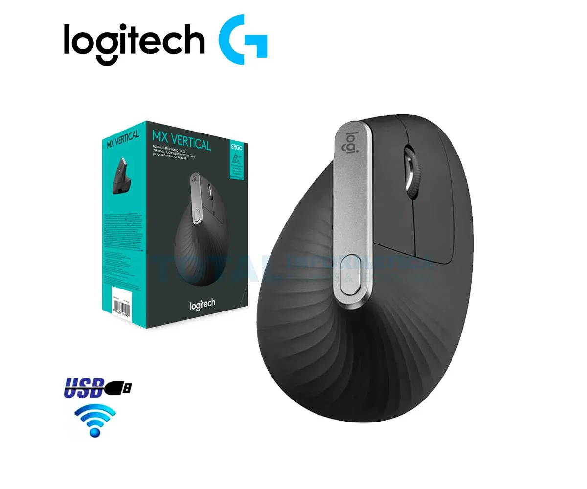MOUSE LOGITECH MX VERTICAL ( 910-005447 ) INALÁMBRICO/BT NEGRO - imagen 1