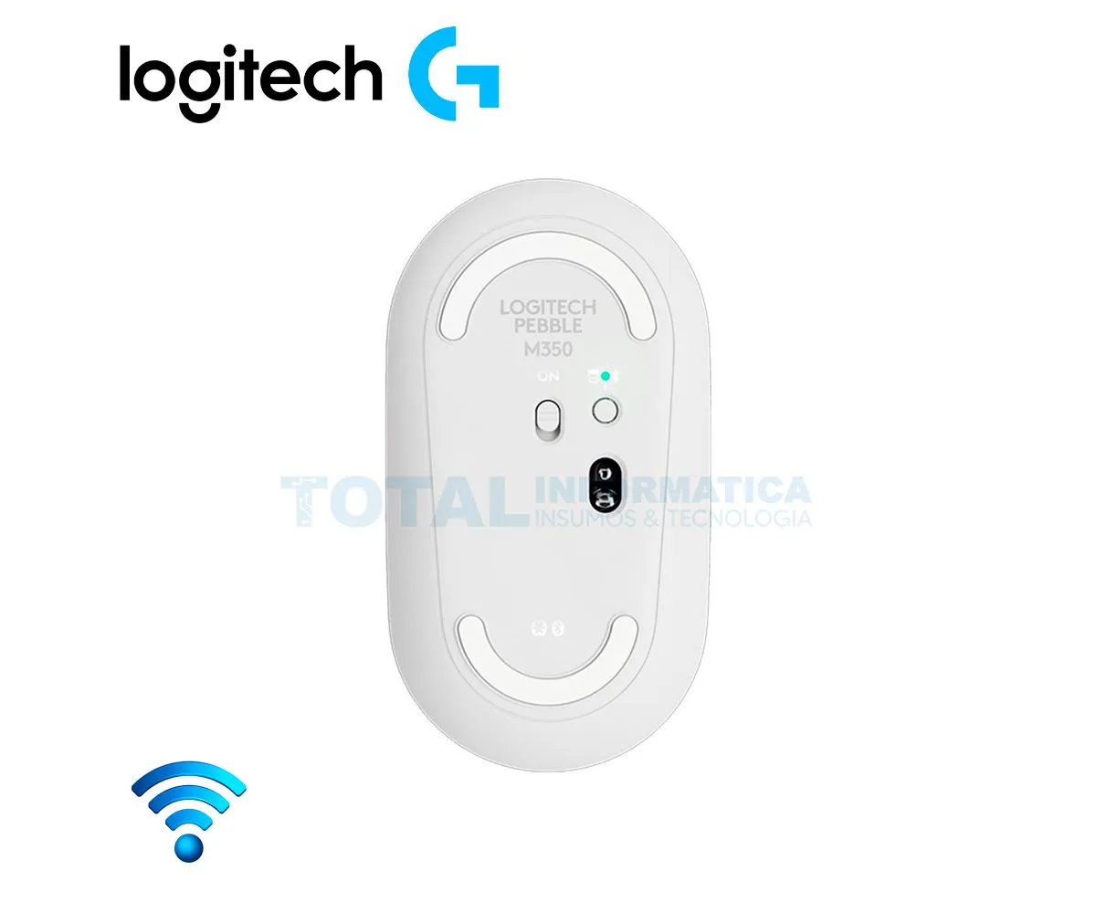 MOUSE LOGITECH PEBBLE M350 ( 910-005770 ) SILENCIOSO, INALÁMBRICO, BLUETOOTH, BLANCO - imagen 3