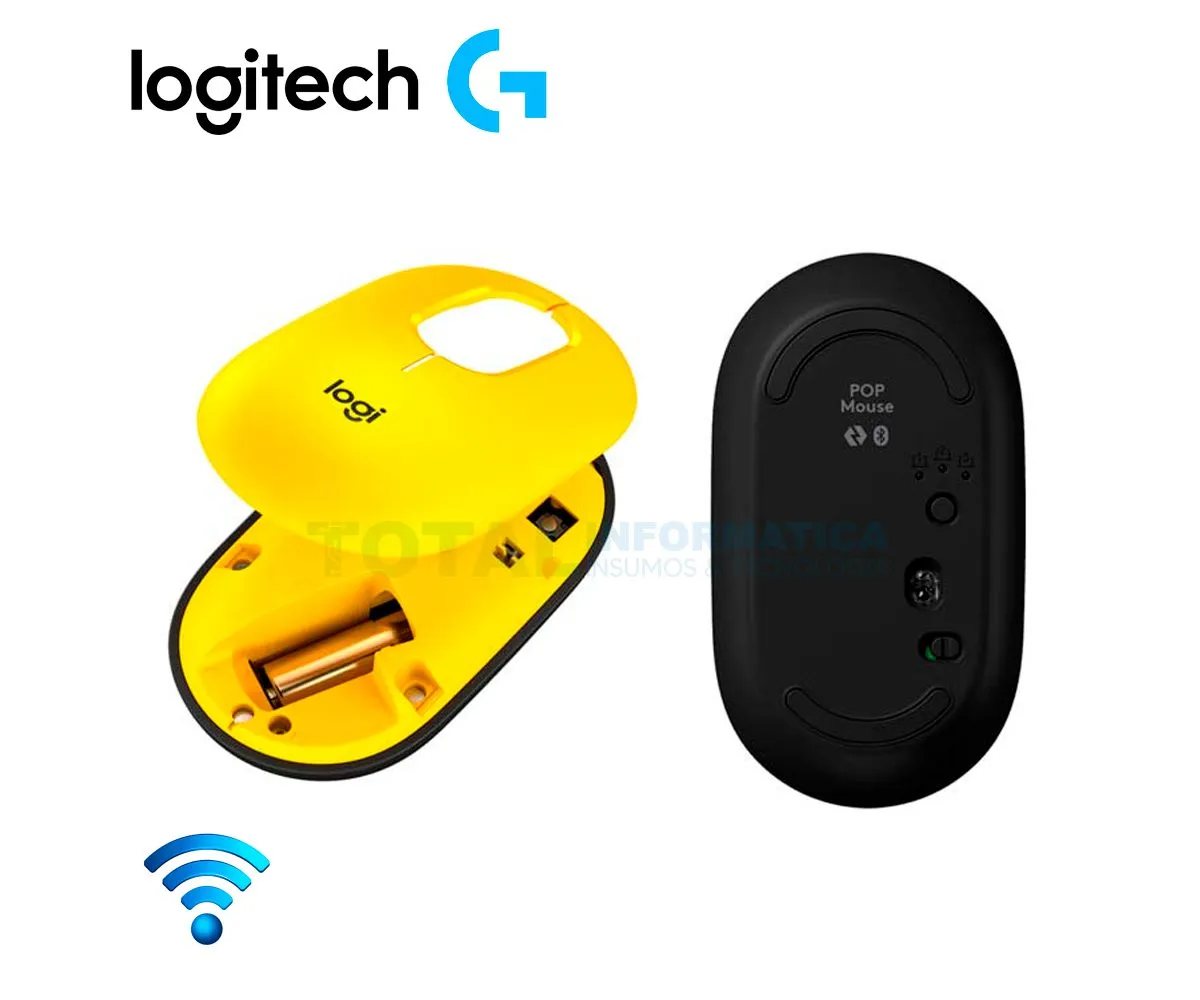 MOUSE LOGITECH POP ( 910-006543 ) BLUETOOTH, NEGRO CON AMARILLO - imagen 3