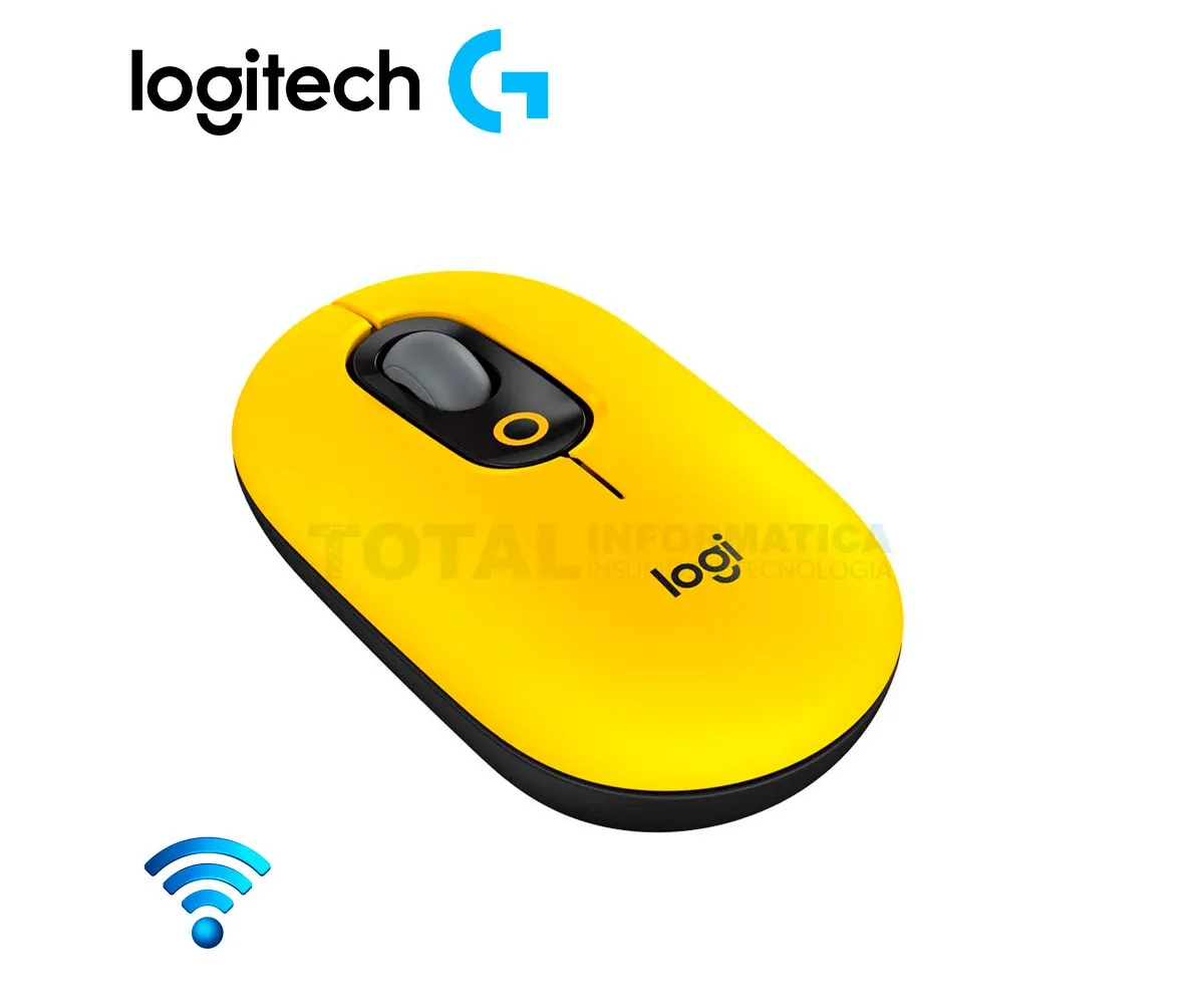 MOUSE LOGITECH POP ( 910-006543 ) BLUETOOTH, NEGRO CON AMARILLO - imagen 2