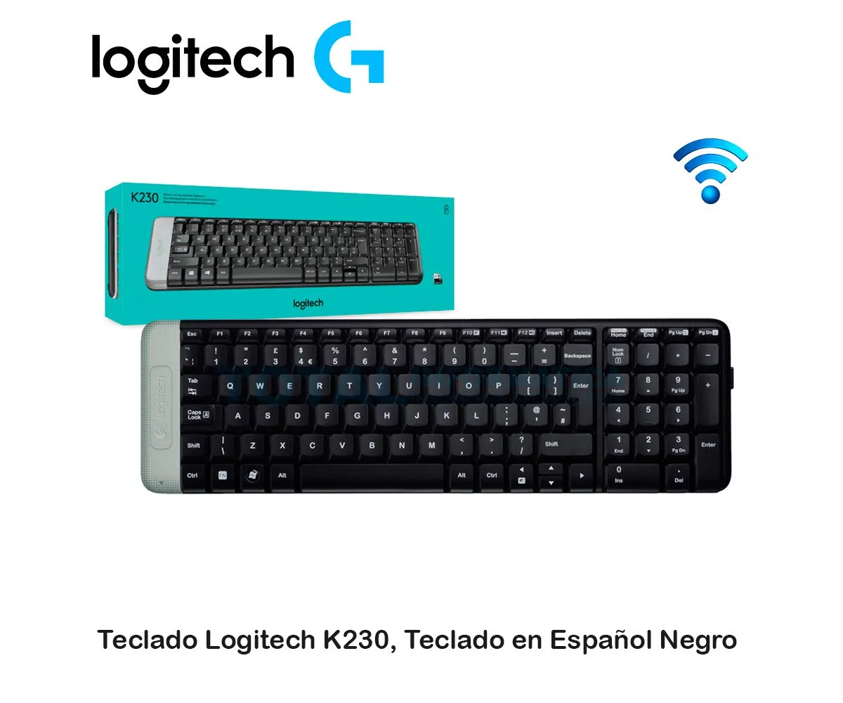 TECLADO LOGITECH K230 ( 920-004424 ) INALAMBRICO, NEGRO SP - imagen 1