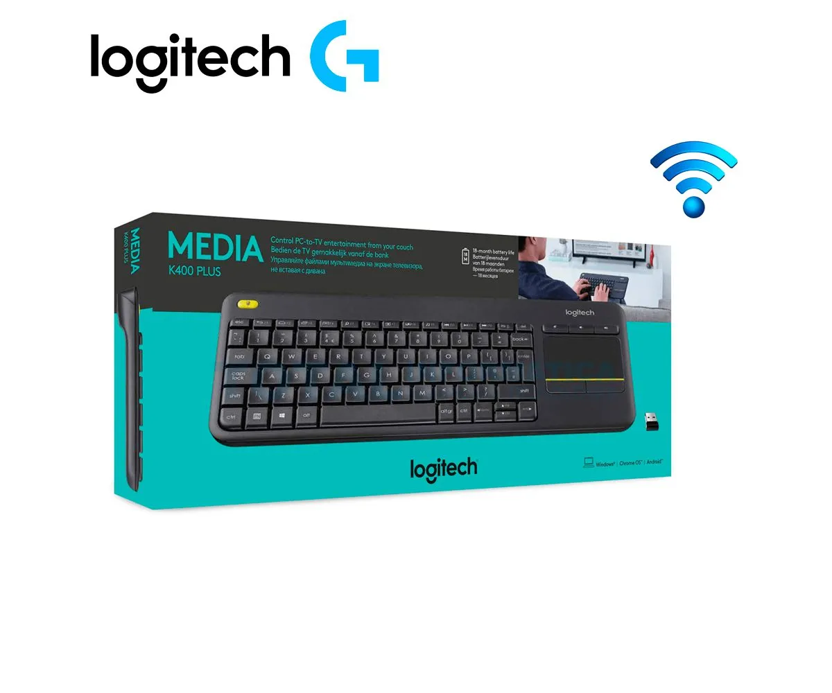 TECLADO LOGITECH K400 PLUS ( C920-007123 ) WIRELESS TOUCH SP, BLACK - imagen 3