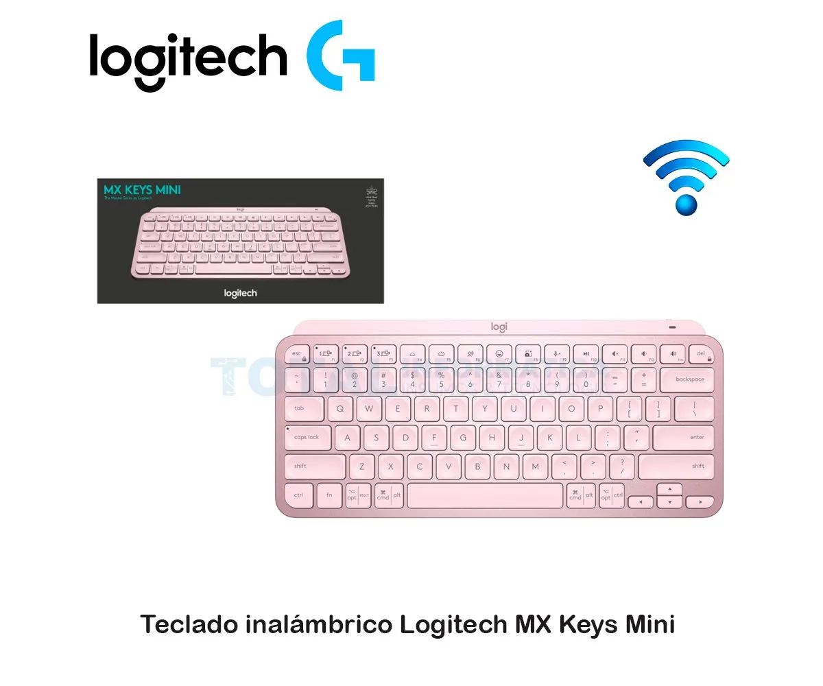 TECLADO LOGITECH MX ( 920-010478 ) TECLAS MINI MULTIDISPOSITIVO, ILUMINADO ROSE SP - imagen 1