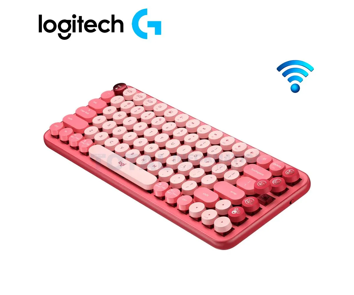 TECLADO LOGITECH POP KEYS ( 920-010715 ) WIRELESS/BT CORAL ROSE - imagen 2