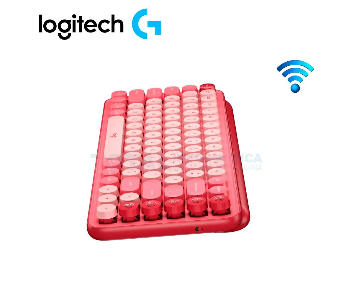 TECLADO LOGITECH POP KEYS ( 920-010715 ) WIRELESS/BT CORAL ROSE - imagen 3