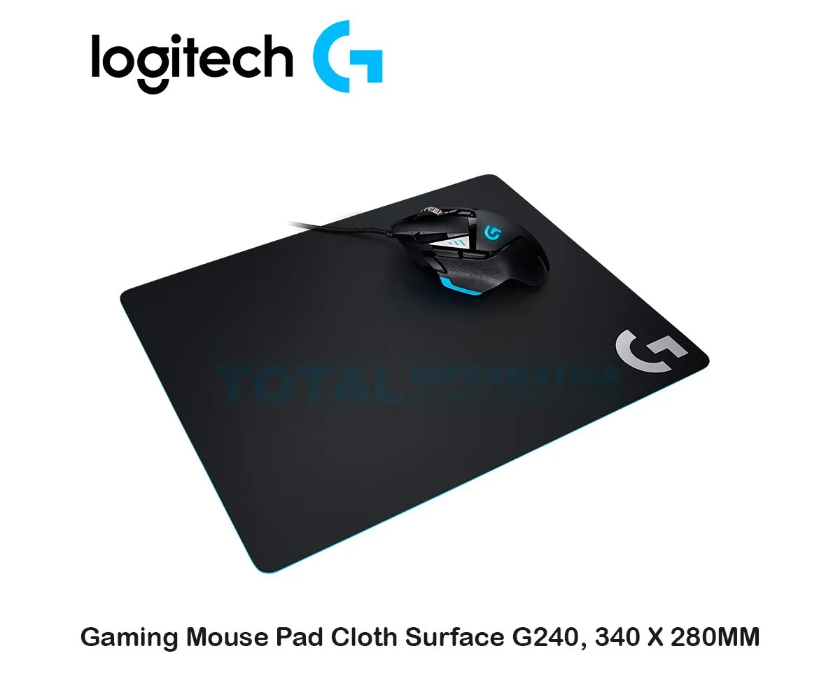 PAD MOUSE GAMING LOGITECH G240 ( 943-000093 ) PAÑO MEDIA, NEGRA - imagen 1