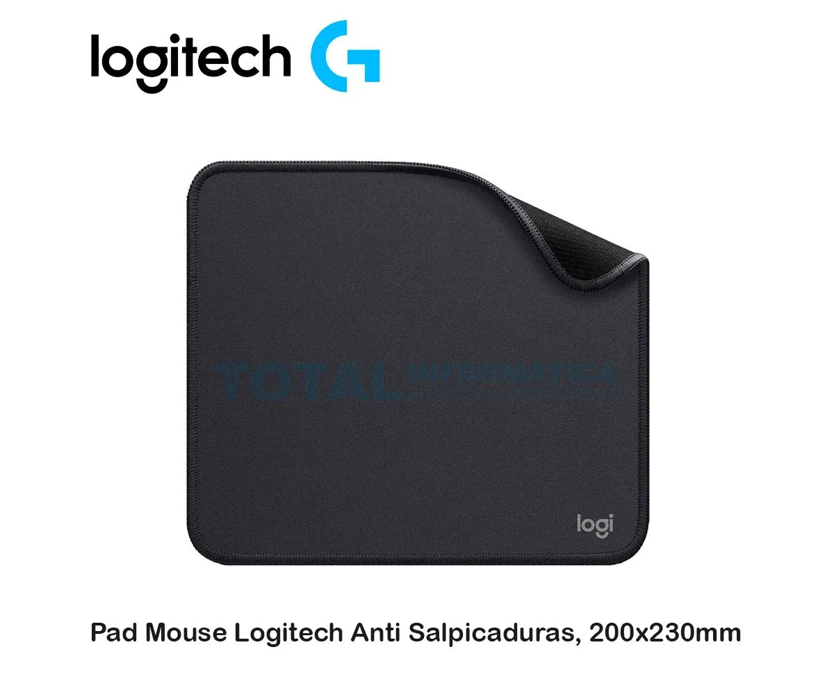PAD MOUSE LOGITECH ANTI SALPICADURAS ( 956-000035 ) 200 X 230MM GRAFITO - imagen 1