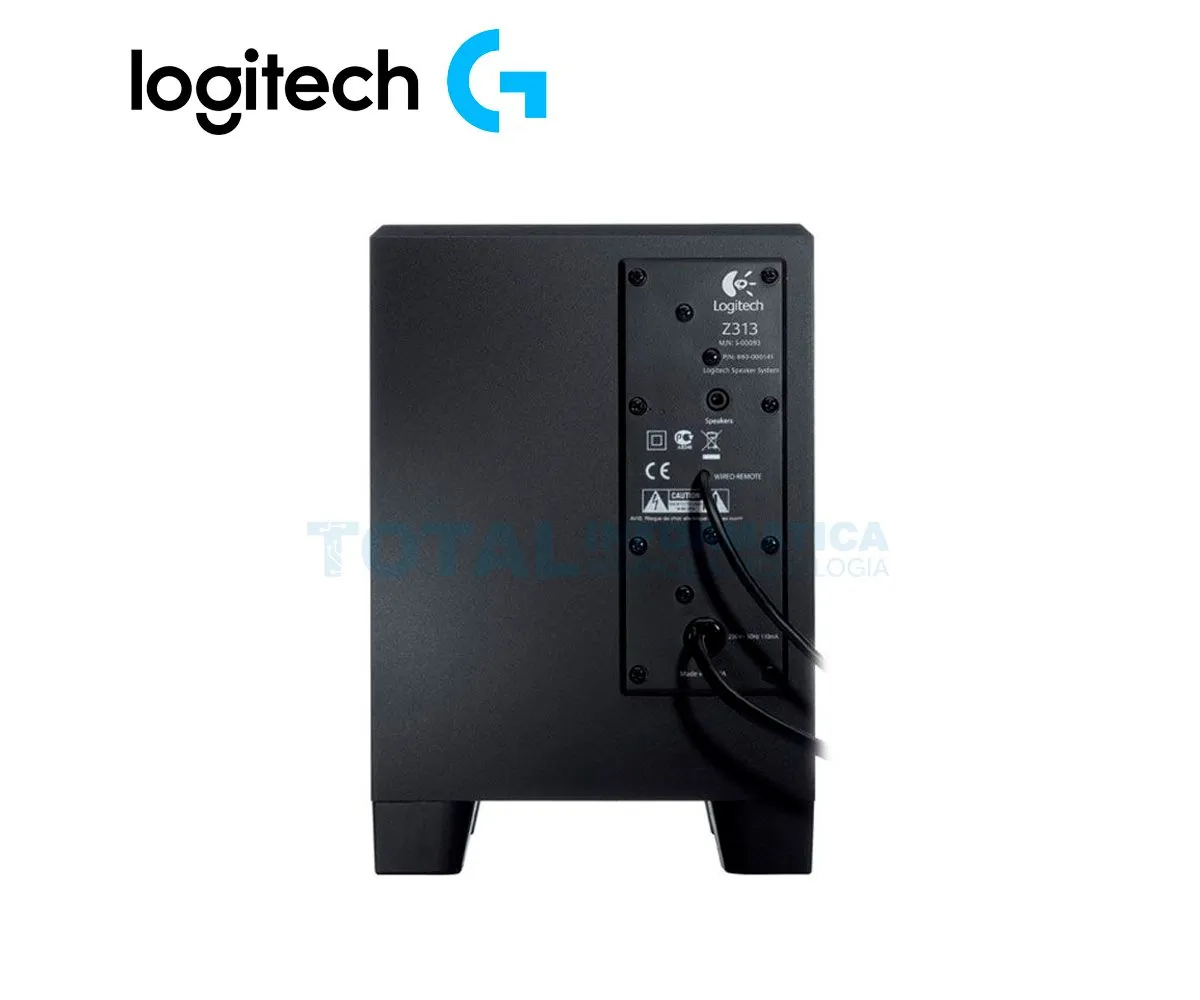 PARLANTE LOGITECH Z313 ( 980-000413 ) 2.1 25W 220V, COLOR NEGRO - imagen 3
