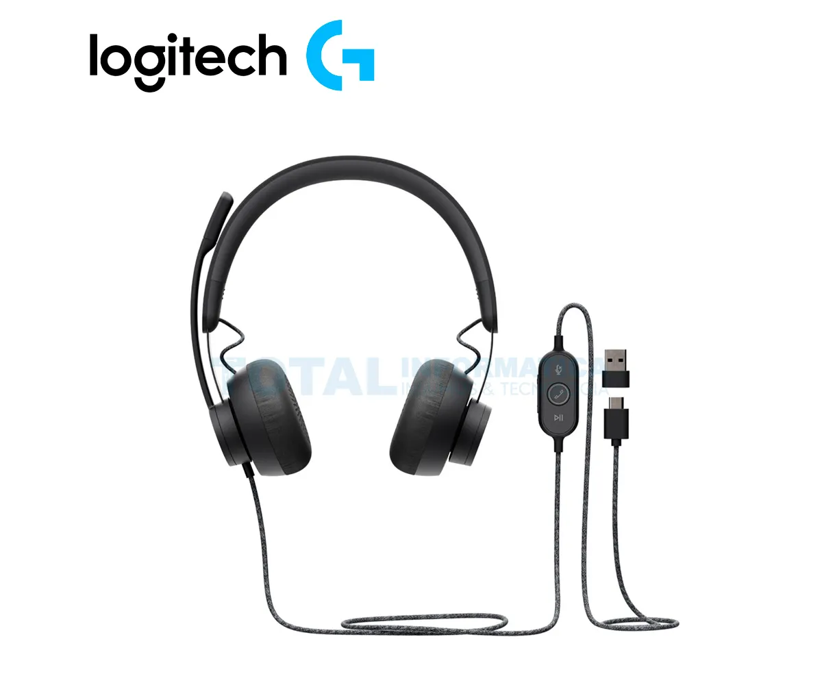 AUDIFONO LOGITECH B2B ( 981-000871 ) ZONE CON CABLE USB/USB-C, NEGRO - imagen 2