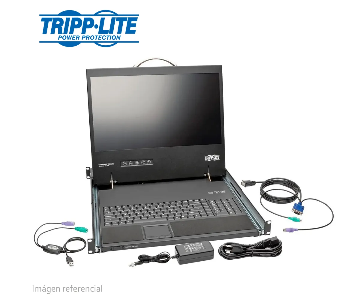 CONSOLA TRIPP-LITE B021-000-19-SH 19" PANTALLA LCD, 1366 X 768, 100V, 240VAC, 1U. - imagen 2