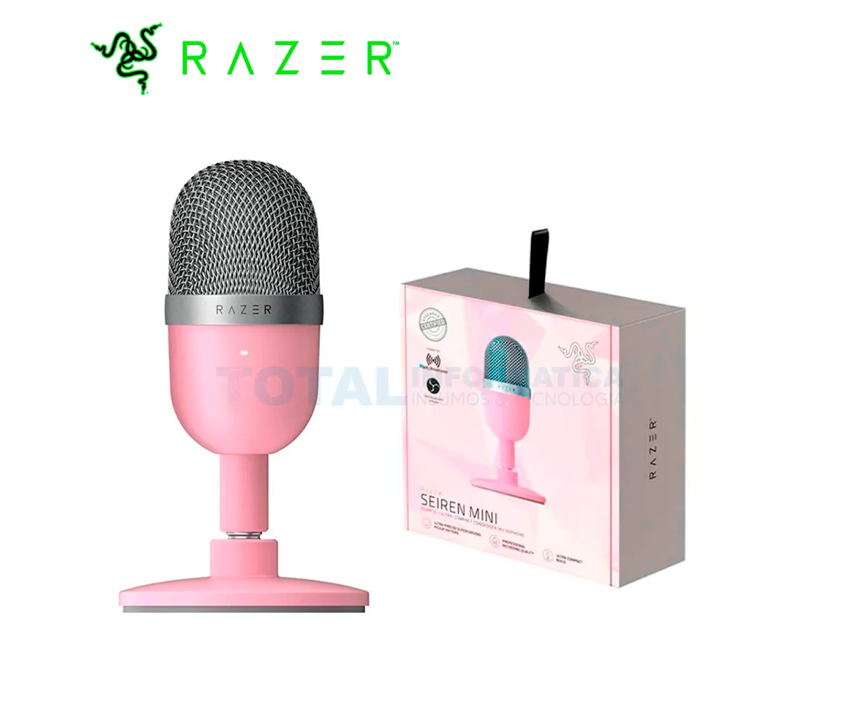 MICROFONO RAZER SEIREN MINI USB STREAMING SUPERCARDIOIDE CUARZO - imagen 1