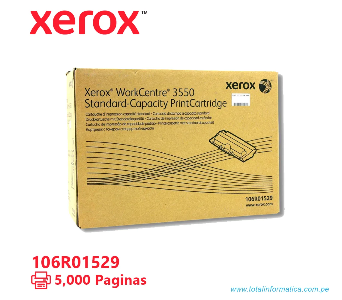 TONER XEROX ( 106R01529 ) WORKCENTRE 3550 BLACK, 5000 PÁG - imagen 2