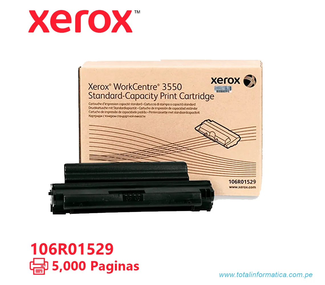 TONER XEROX ( 106R01529 ) WORKCENTRE 3550 BLACK, 5000 PÁG - imagen 1