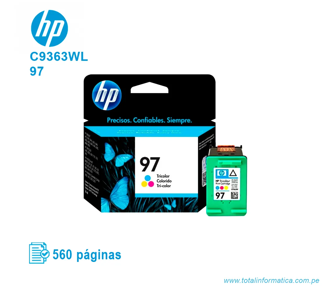TINTA HP 97 TRICOLOR ( C9363WL ) DESKJET 5740, 560 PÁG - imagen 2