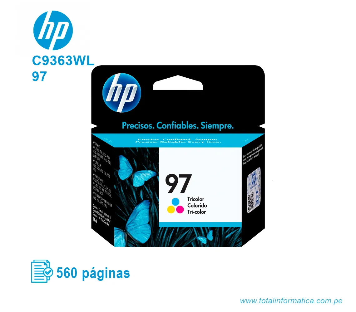 TINTA HP 97 TRICOLOR ( C9363WL ) DESKJET 5740, 560 PÁG - imagen 1